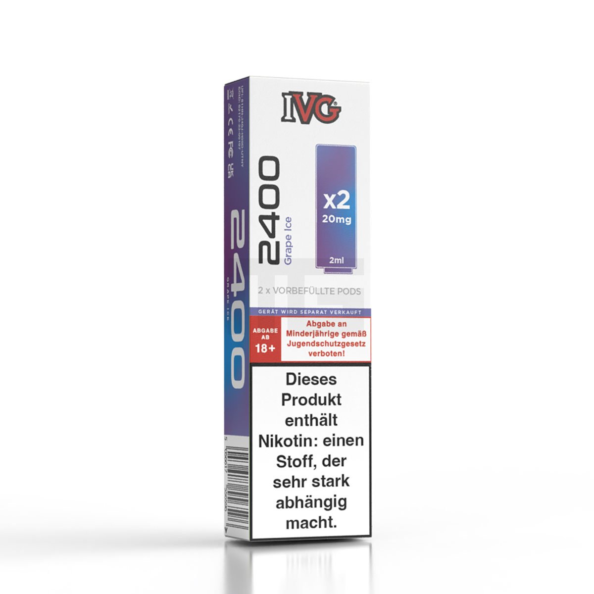 IVG - 2400 - Prefilled Pod - Grape Ice - 2ml - 2er Pack
