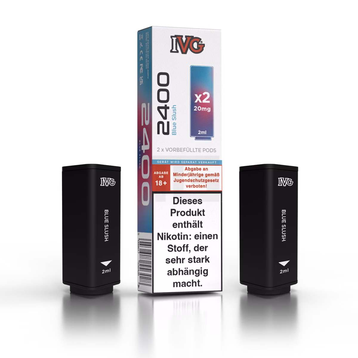 IVG - 2400 - Prefilled Pod - 2ml - 2er Pack - Blue Slush IVG - 2400 - Prefilled Pod - 2ml - 2er Pack - Blue Slush