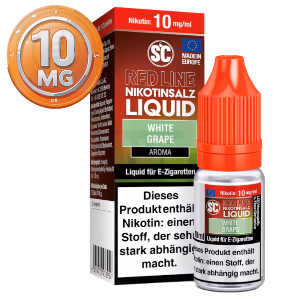 SC - Red Line - White Grape - Nikotinsalz Liquid - 10ml - 10mg