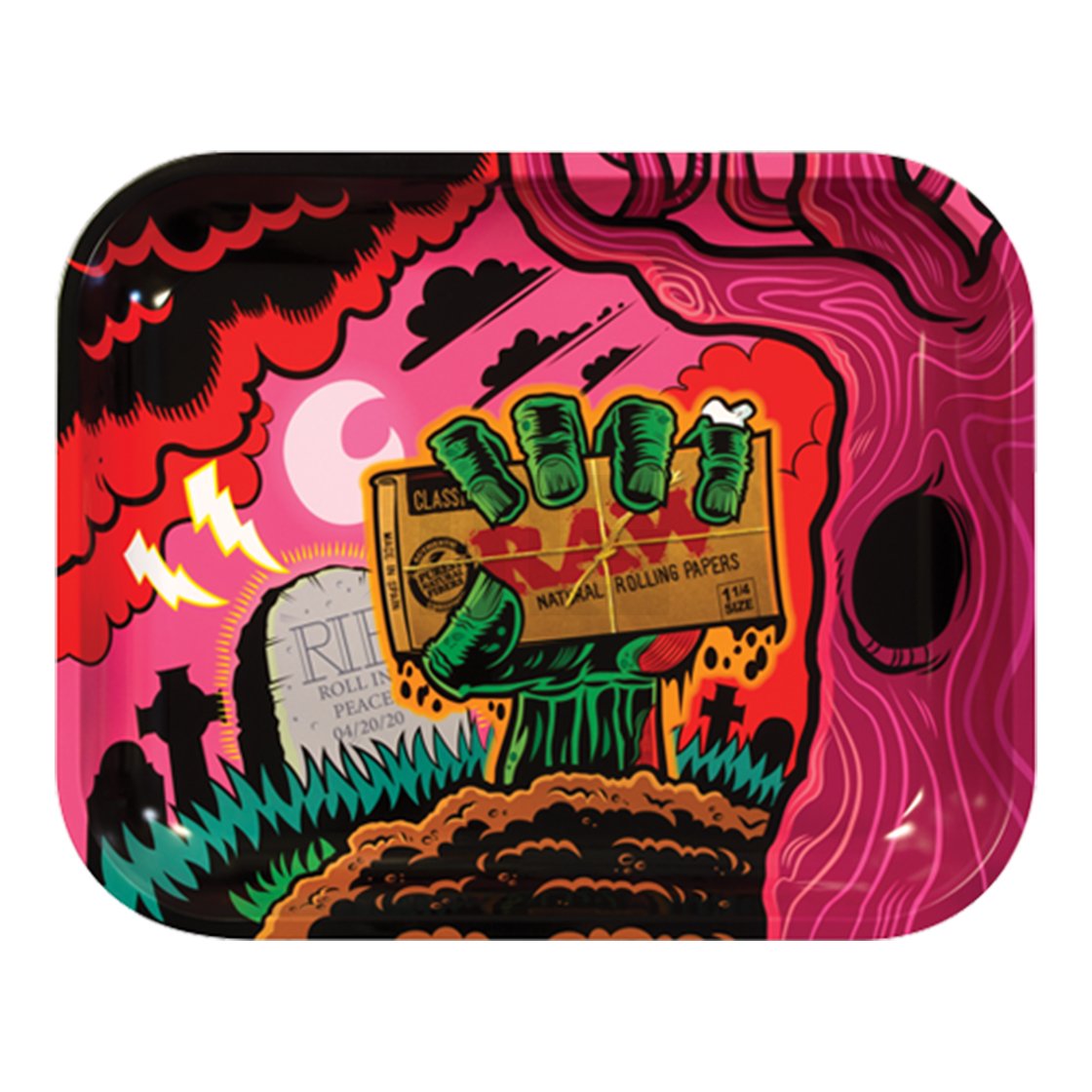 RAW - Rolling Tray - Drehunterlage Metall - Zombie - 27,5 x 34