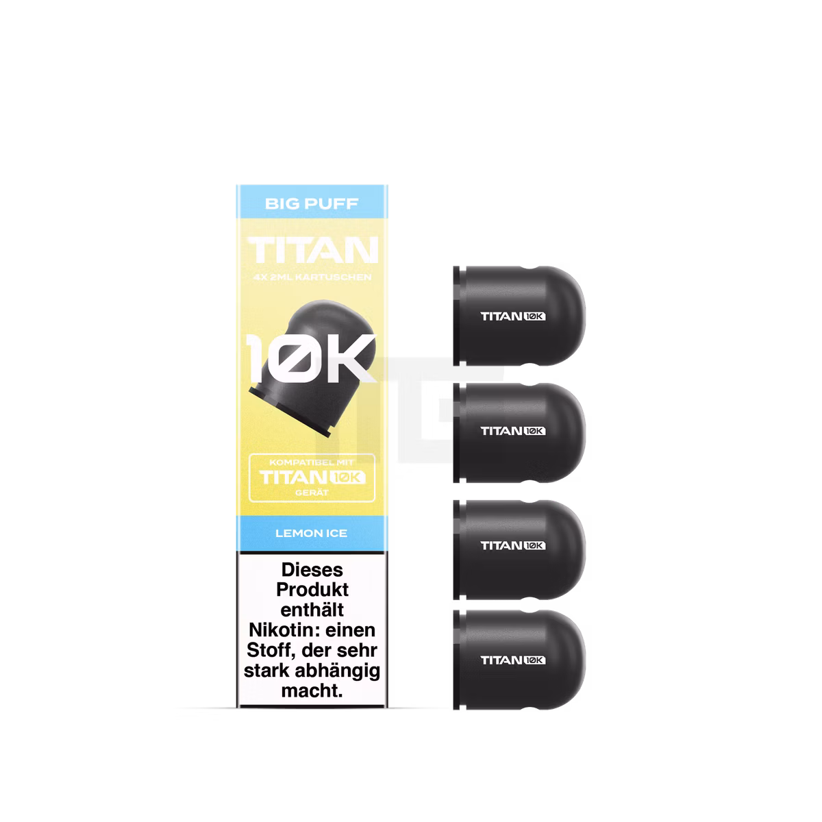 TITAN - 10K - Nachfüll-Kartuschen - Lemon Ice - 4x2ml - 20mg