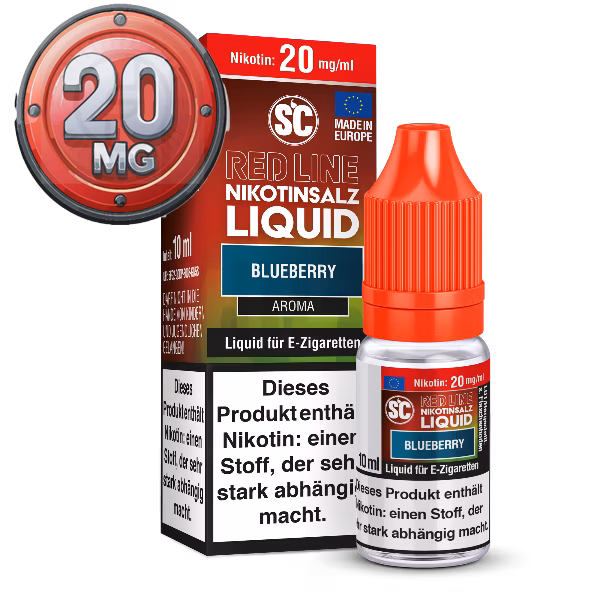 SC - Red Line - Blueberry - Nikotinsalz Liquid - 10ml - 20mg
