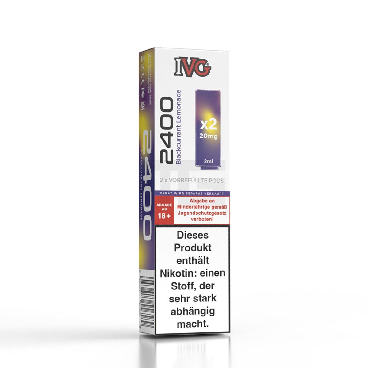 IVG - 2400 - Prefilled Pod - Blackcurrant Lemonade - 2ml - 2er Pack