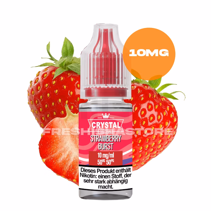SKE - Crystal Liquid - Strawberry Burst - Nikotinsalz Liquid - 10ml - 10mg