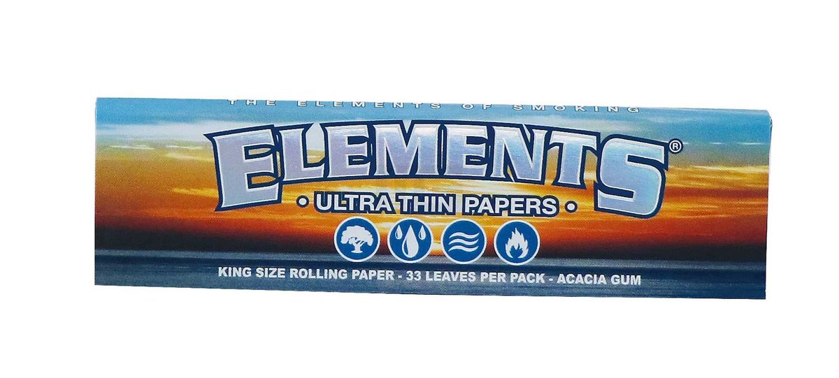 Elements Papers - Ultra Thin Papers - King Size Slim - Blättchen - 32 Blättchen - Acacia Gum