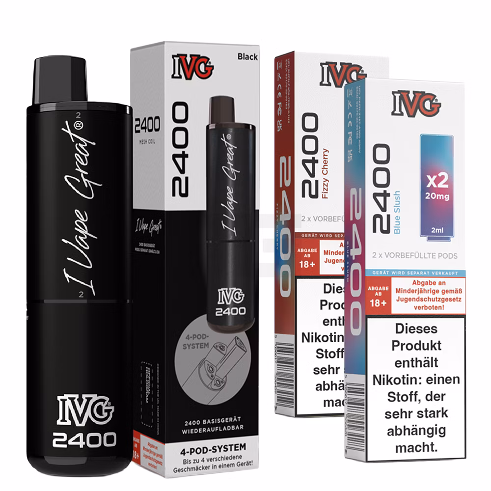 IVG - 2400 - 2+1 Aktion - Prefilled Pods + Basisgerät IVG - 2400 - 2+1 Aktion - Prefilled Pods + Basisgerät