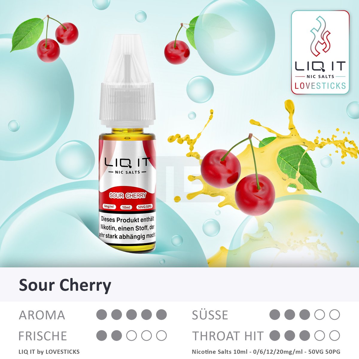 LIQ IT - Nikotinsalz-Liquid - 10ml - Sour Cherry - 12mg