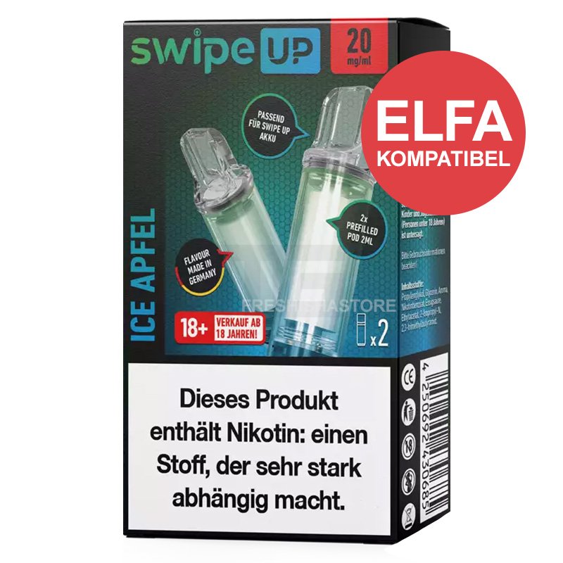 Swipe Up - Prefilled Pod - Ice Apfel - 2ml - 2er Pack