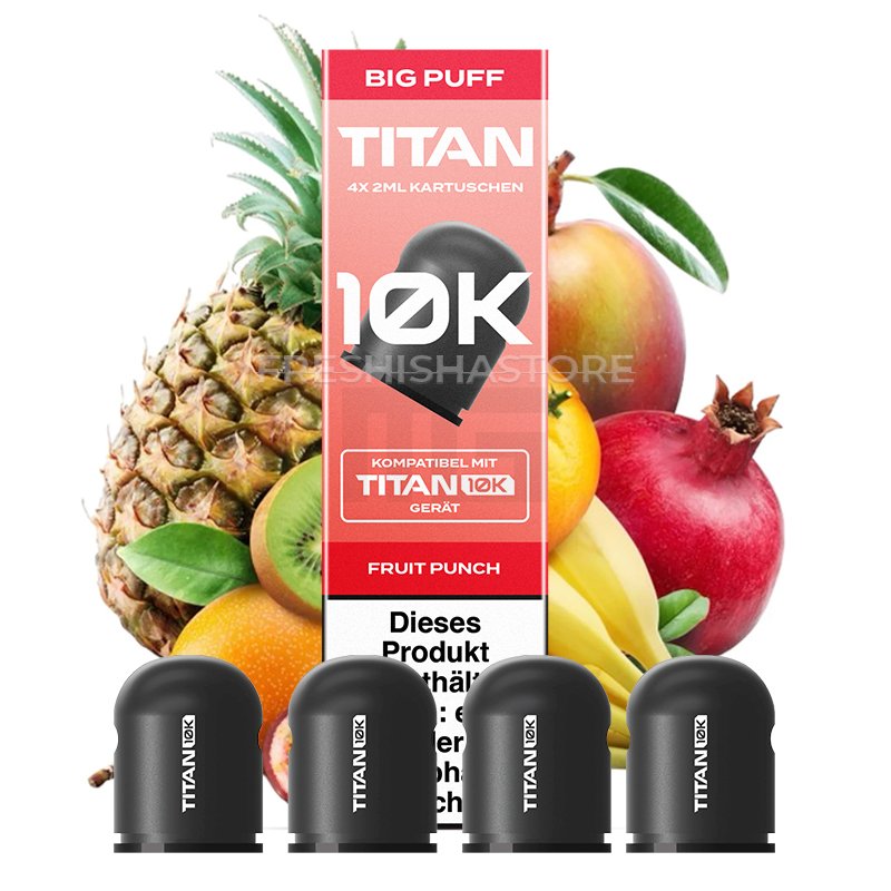 TITAN - 10K - Nachfüll-Kartuschen - Fruit Punch - 4x2ml - 20mg