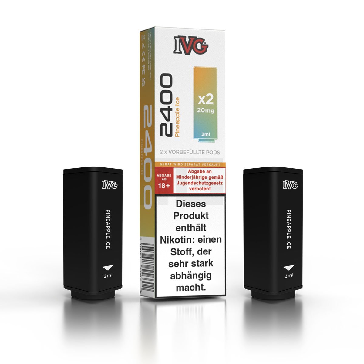 IVG - 2400 - Prefilled Pod - Pineapple Ice - 2ml - 2er Pack