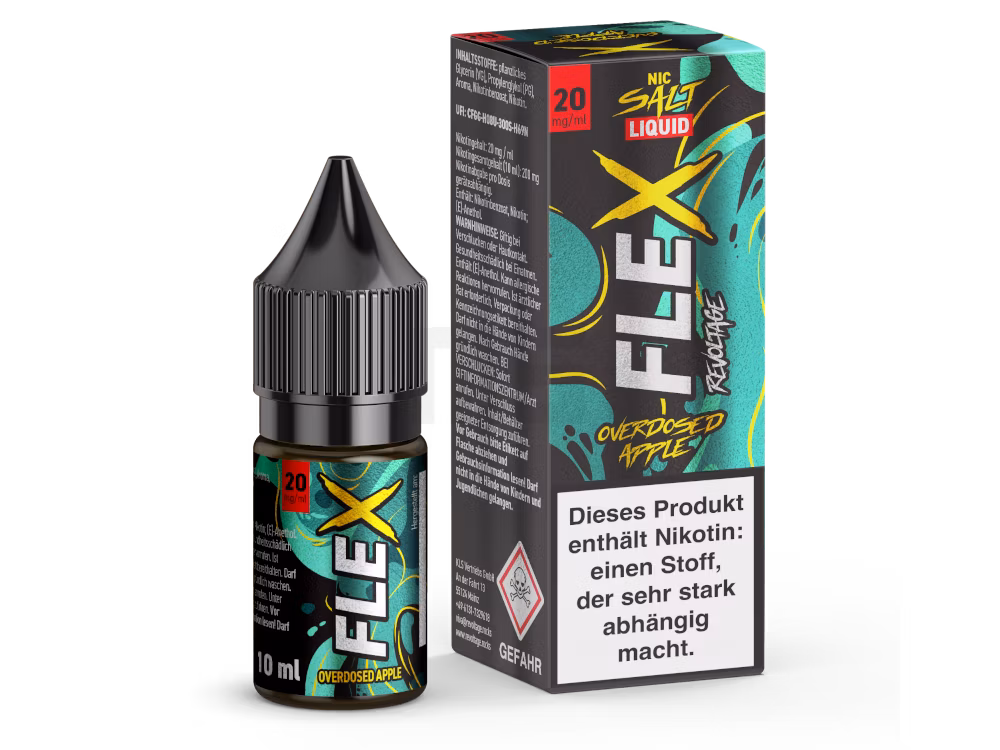 Revoltage - FLEX - Apple - Overdosed - Nikotinsalz Liquid - 10ml - 20mg