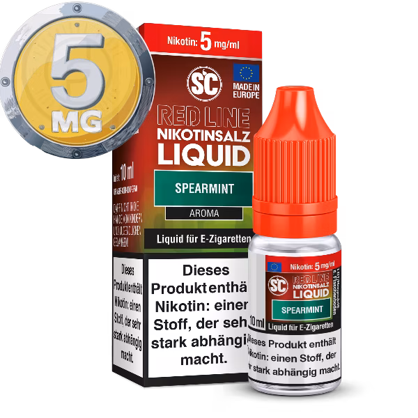 SC - Red Line - Spearmint - Nikotinsalz Liquid - 10ml - 5mg