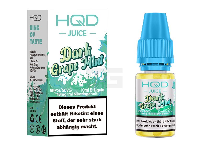 HQD - Juice - Dark Grape Mint - Nikotinsalz Liquid - 10ml - 18mg
