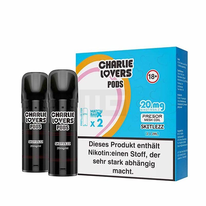 Charlie Lovers - Prefilled Pods - 2ml - 2er Pack - Skittlez 20mg