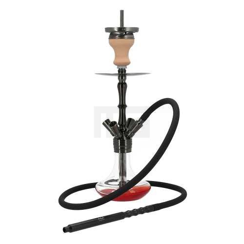 Invi Shisha Paradox Edelstahl Gun Metal Bottom Red