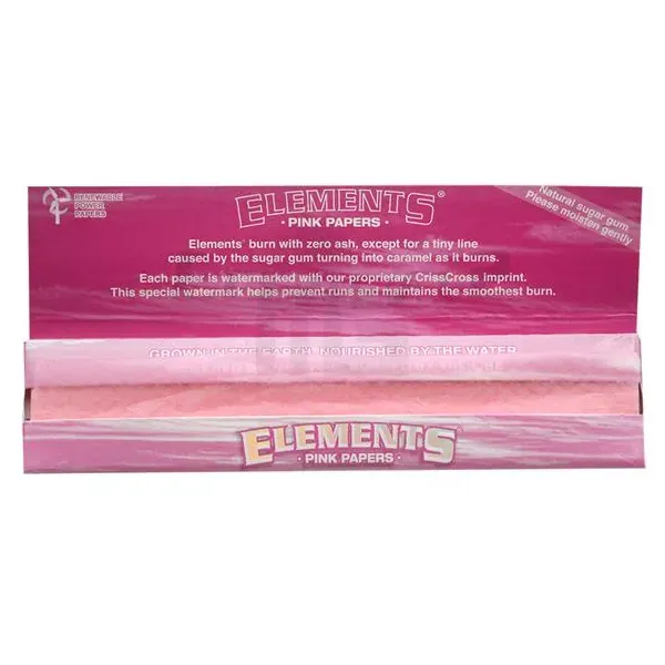 Elements Papers - Pink - King Size Slim - Blättchen - 32 Blättchen