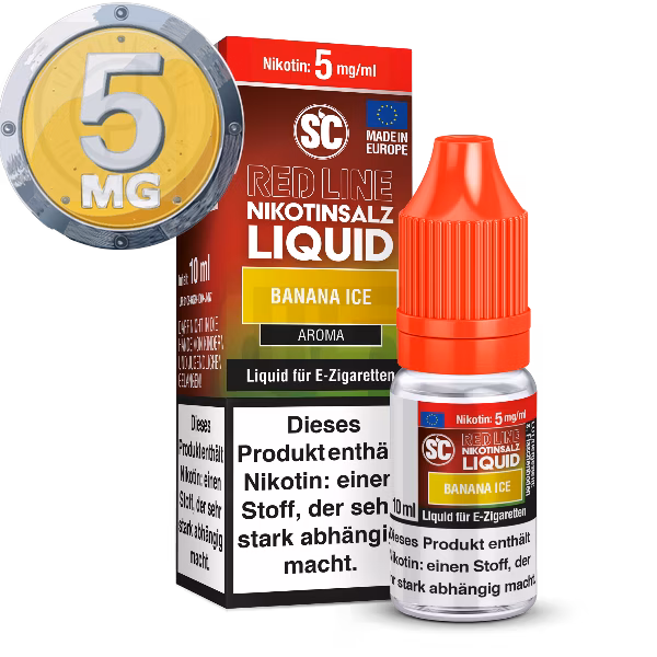 SC - Red Line - Banana Ice - Nikotinsalz Liquid - 10ml - 5mg