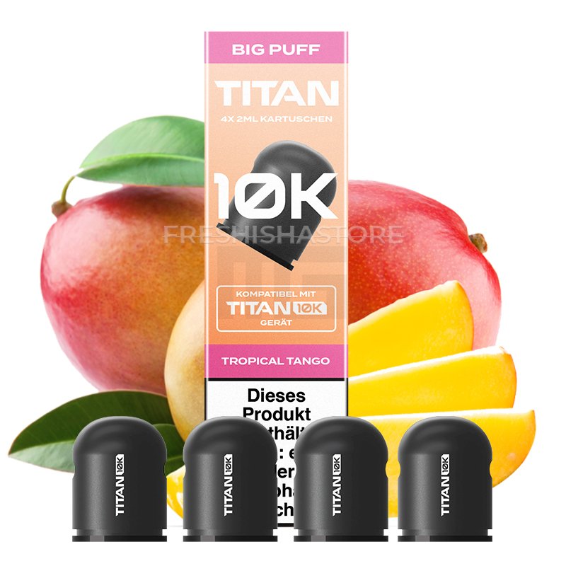TITAN - 10K - Nachfüll-Kartuschen - Tropical Tango - 4x2ml - 20mg