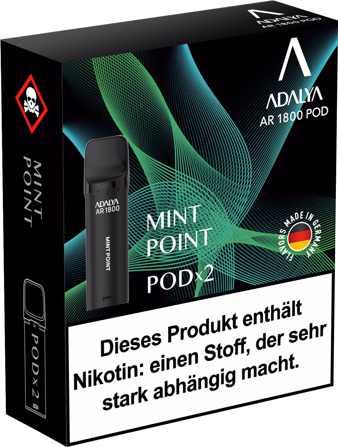 Adalya - Alpha Prefilled Pod - 2ml - 2er Pack - Mint Point