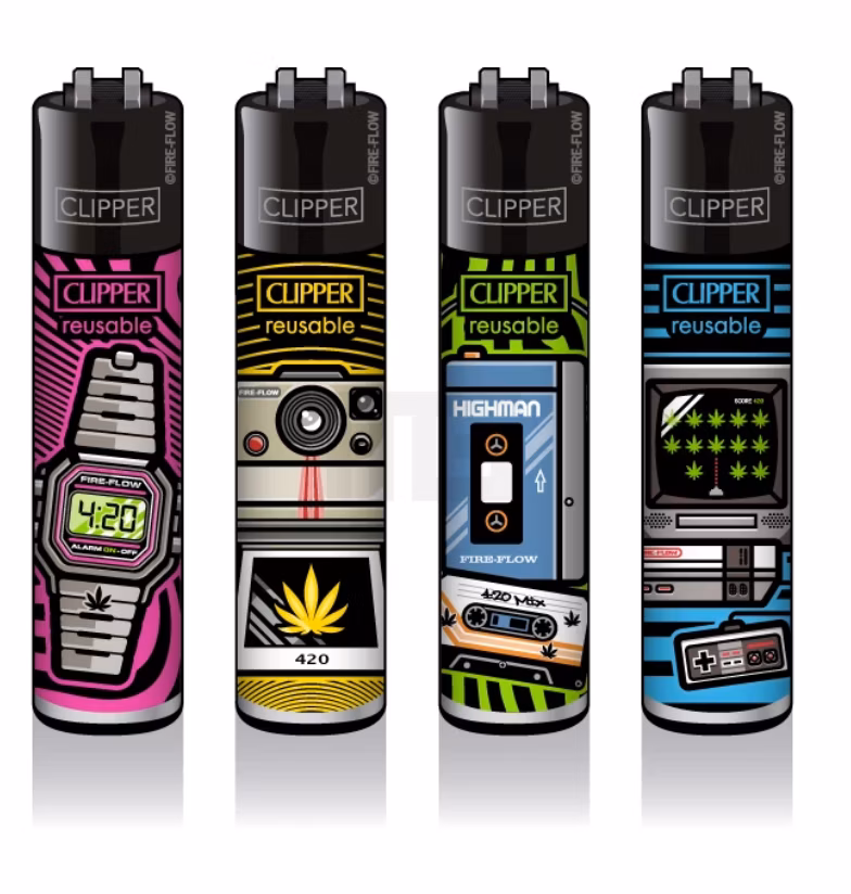 Clipper - Feuerzeug - 420 RETRO - 4v4 - wiederverwendbar