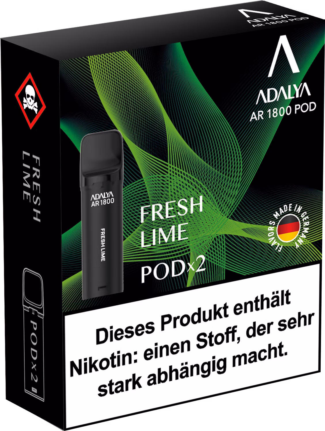 Adalya - Alpha Prefilled Pod - 2ml - 2er Pack - Fresh Lime