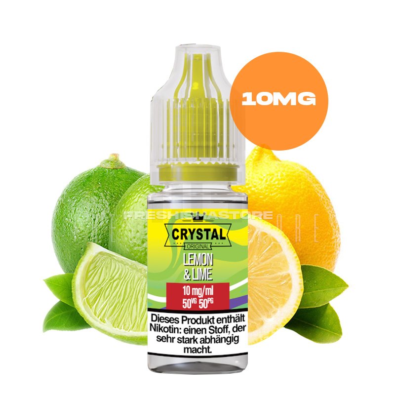 SKE - Crystal Liquid - Lemon & Lime - Nikotinsalz Liquid - 10ml - 10mg