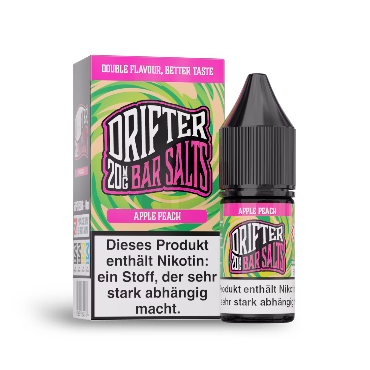 Drifter - Nikotinsalzliquid - 10ml - Apple Peach | Nikotinsalz-Stärke : 20mg