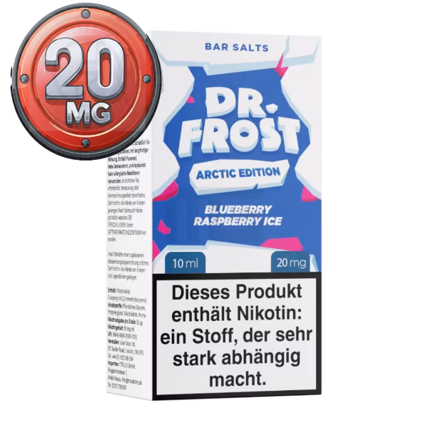 Dr. Frost - Arctic Edition Blueberry Raspberry Ice - Nikotinsalz Liquid - 10ml - 20mg