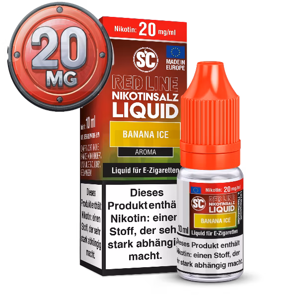 SC - Red Line - Banana Ice - Nikotinsalz Liquid - 10ml - 20mg