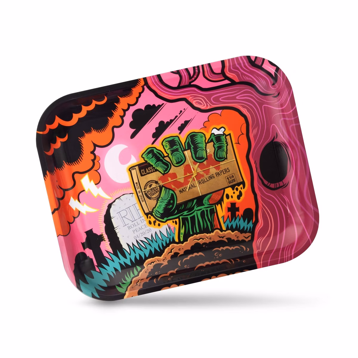RAW - Rolling Tray - Drehunterlage Metall - Zombie - 27,5 x 34