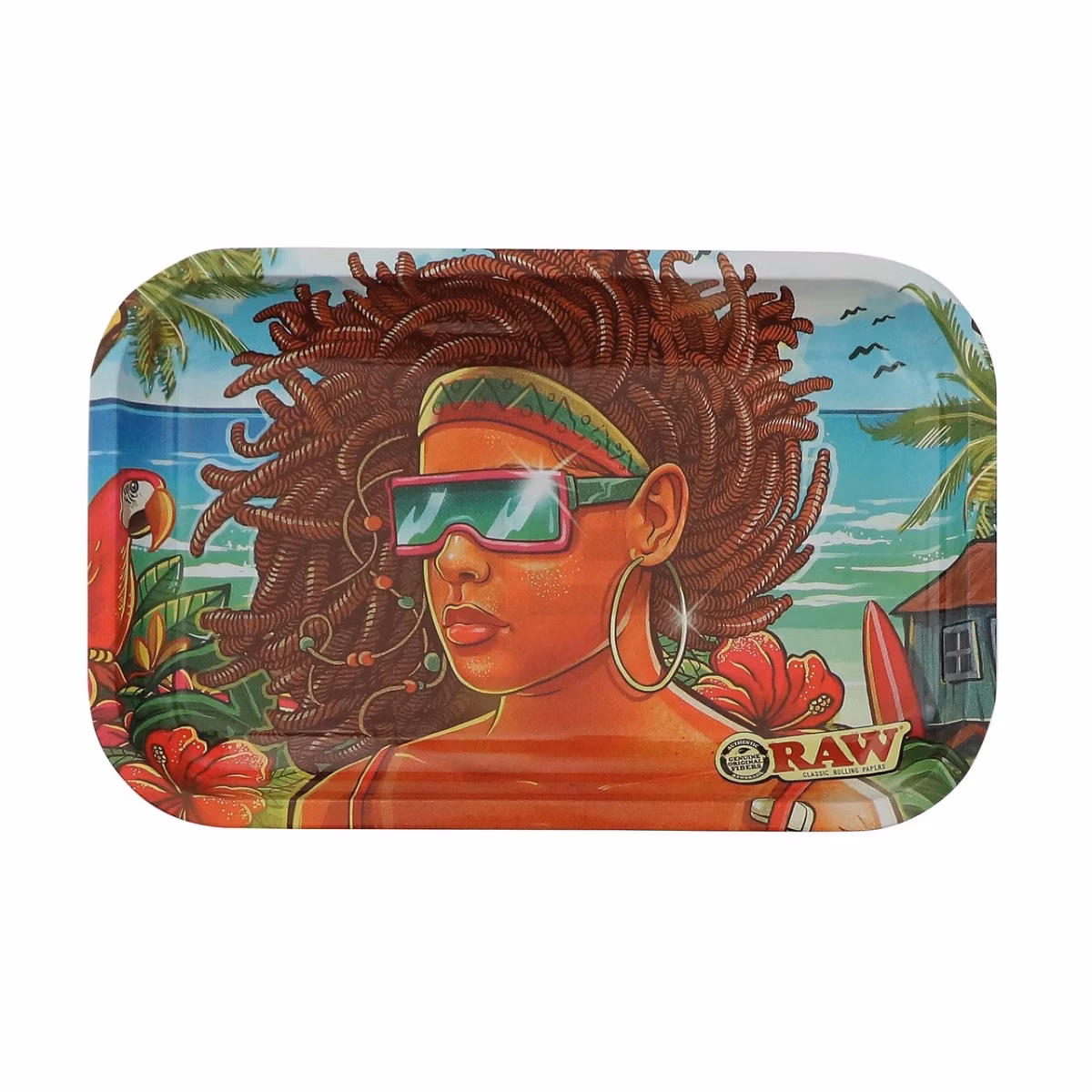RAW - Rolling Tray - Drehunterlage Metall - Brazil 3 - 27,5 x 17,5 cm