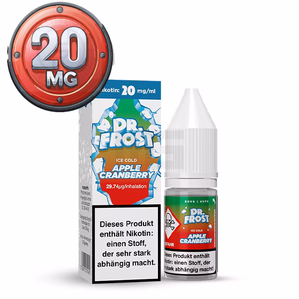 Dr. Frost -Ice Cold Apple Cranberry - Nikotinsalz Liquid 10ml 20 mg