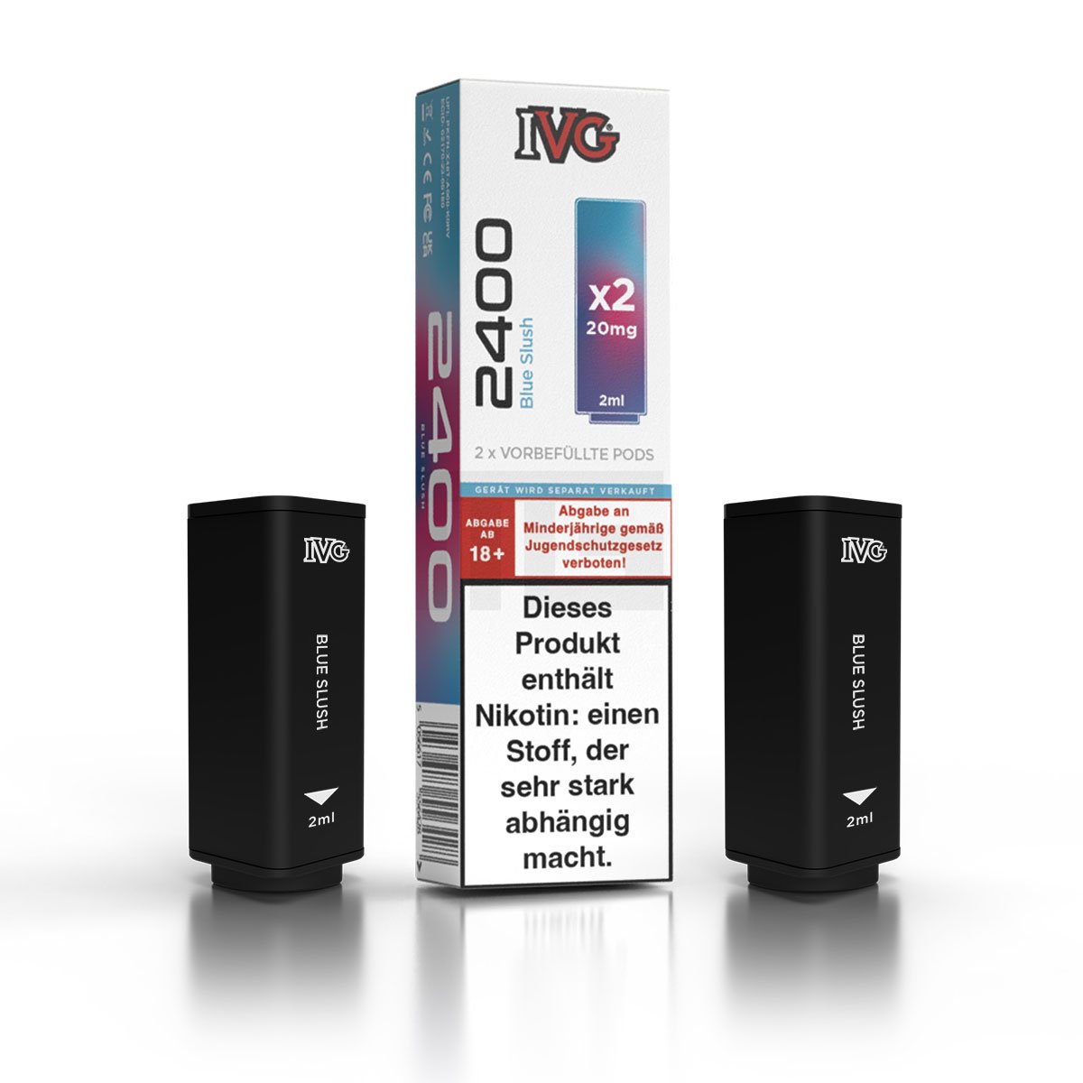 IVG - 2400 - Prefilled Pod - Blue Slush - 2ml - 2er Pack