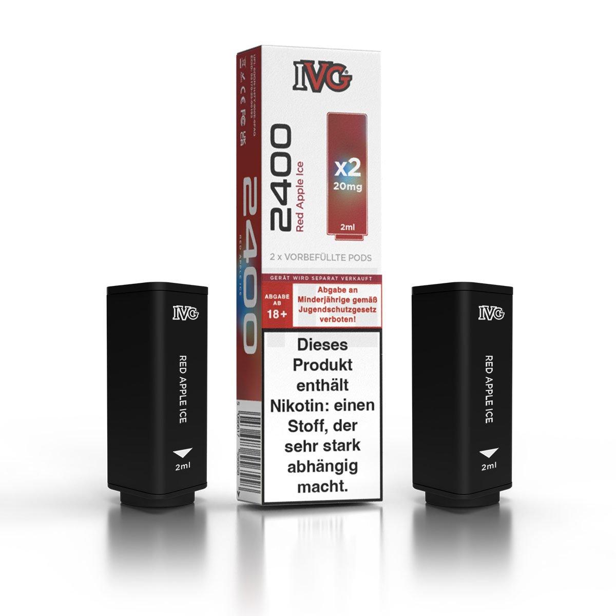 IVG - 2400 - Prefilled Pod - Red Apple Ice - 2ml - 2er Pack