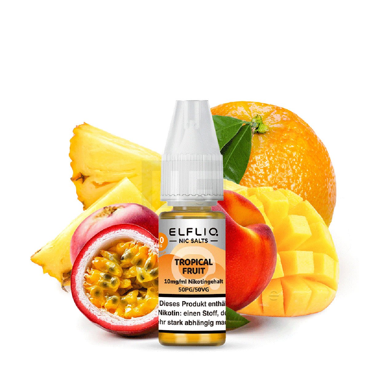Elfbar - ElfLiq - 10ml - Tropical Fruit | Nikotinsalz-Stärke : 10mg