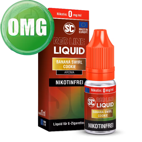 SC - Red Line - Banana Swirl Cookie - Nikotinsalz Liquid - 10ml - 0mg