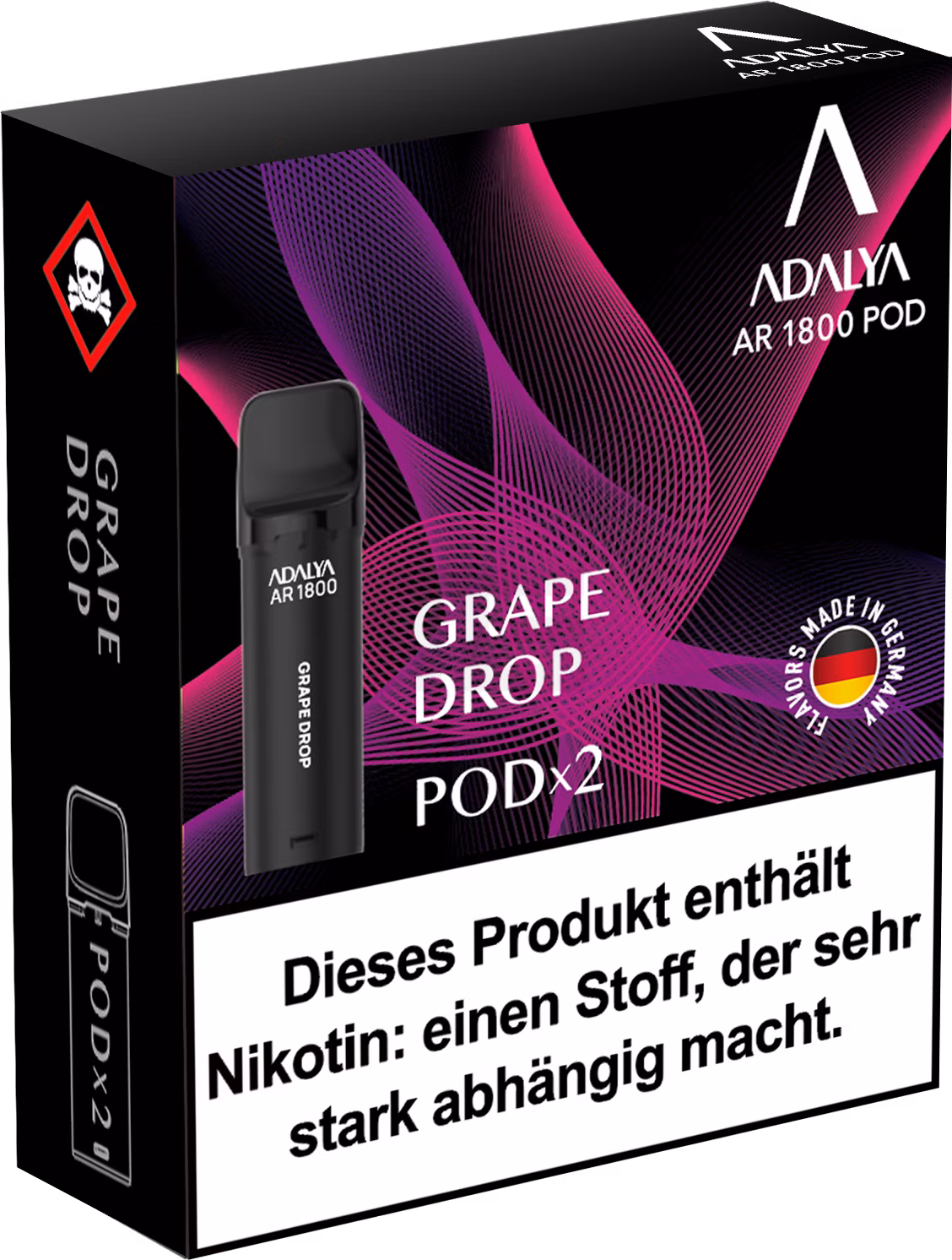 Adalya - Alpha Prefilled Pod - 2ml - 2er Pack - Grape Drop