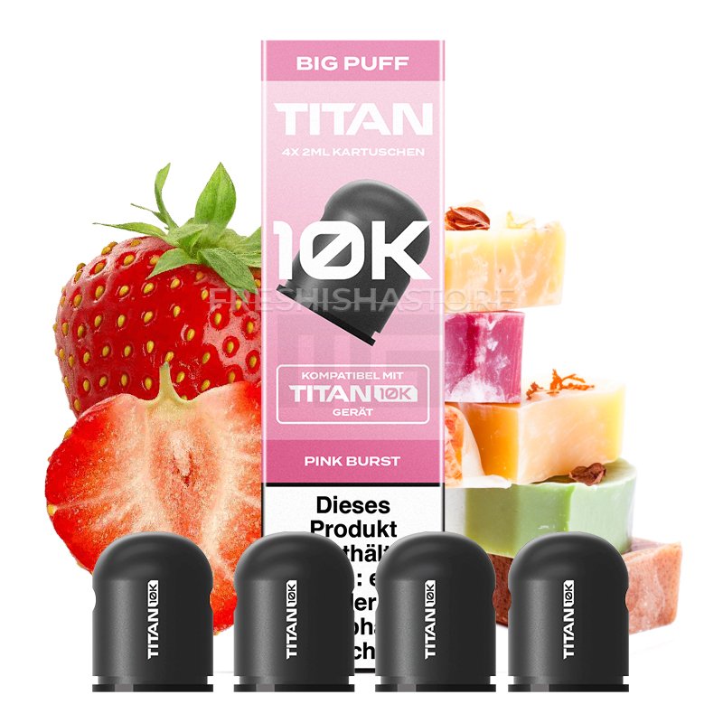 TITAN - 10K - Nachfüll-Kartuschen - Pink Burst - 4x2ml - 20mg