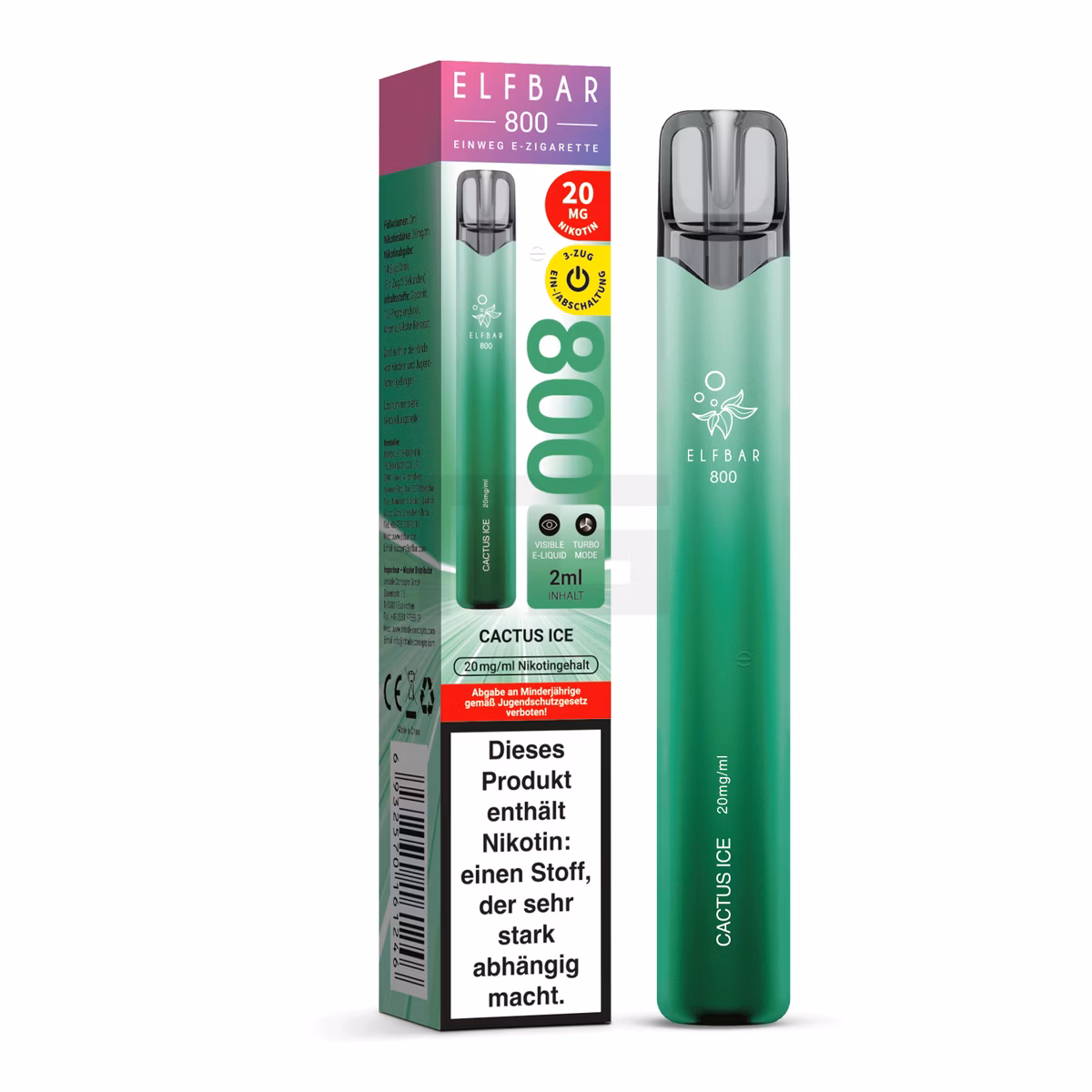 Elfbar - 800 - Einweg E-Zigarette - 20mg - CP - Cactus Ice