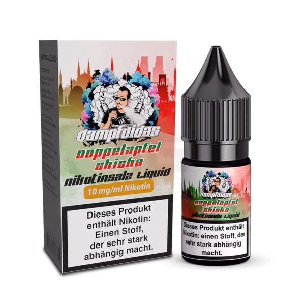 Dampfdidas - Doppelapfel Shisha - Nikotinsalz Liquid - 10ml - 10mg
