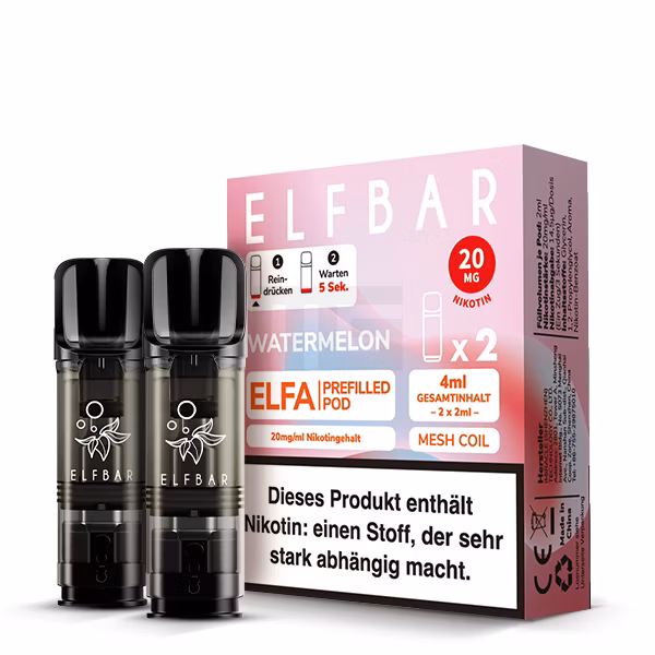 Elfbar - ELFA - Prefilled Pod - 2ml - 2er Pack - Watermelon