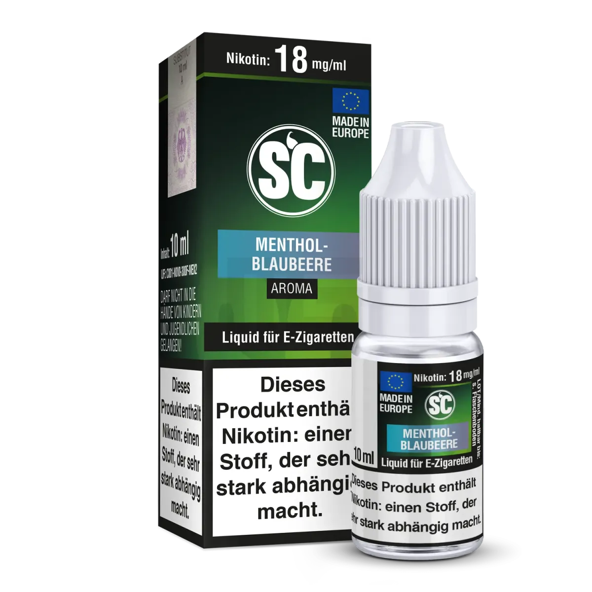 SC - Menthol Blaubeere - Nikotin Liquid - 10ml - 12mg