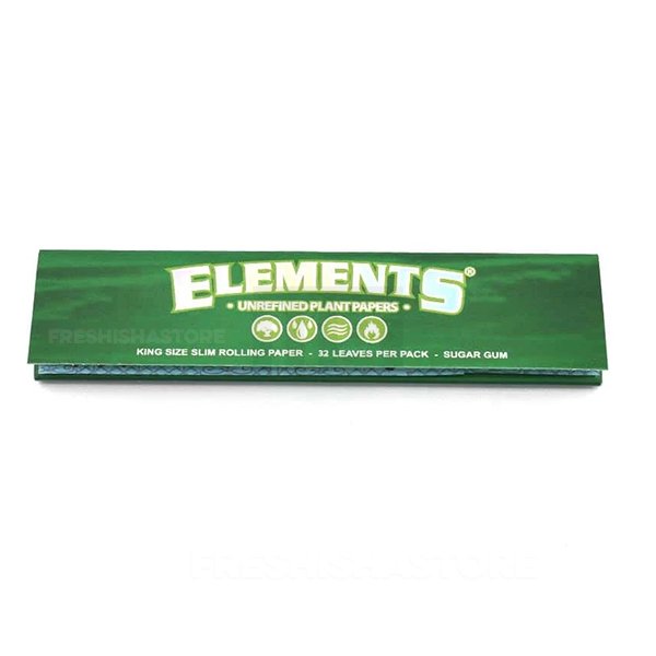 Elements Papers - Grün - King Size Slim - Blättchen - 32 Blättchen