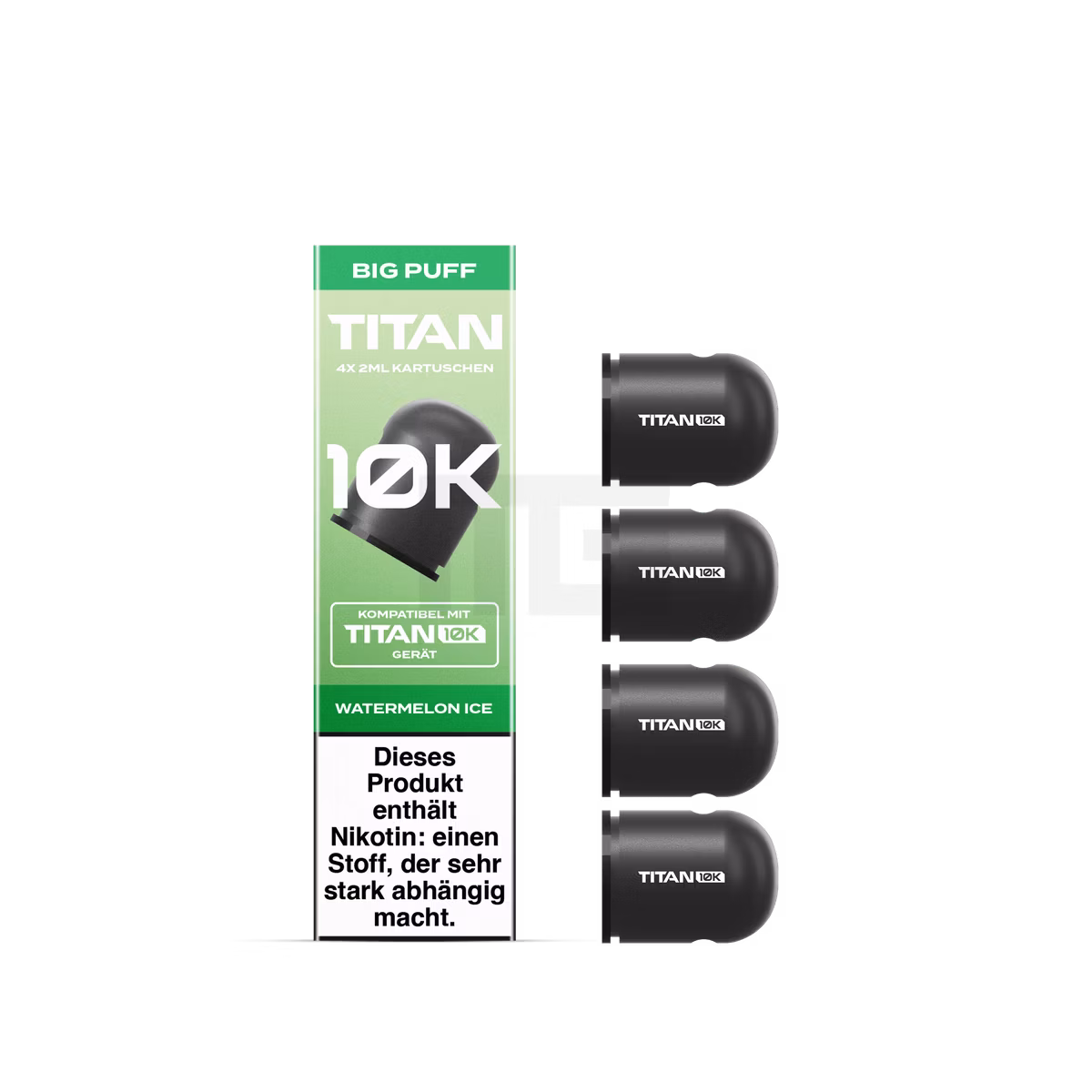 TITAN - 10K - Nachfüll-Kartuschen - Watermelon Ice - 4x2ml - 20mg