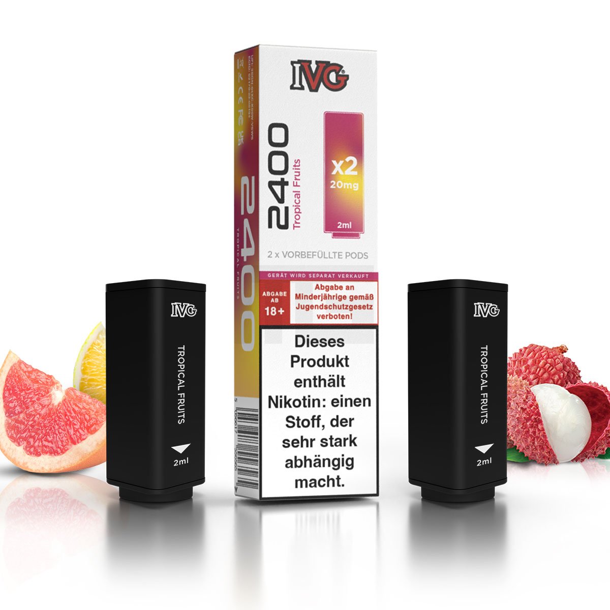 IVG - 2400 - Prefilled Pod - Tropical Fruits - 2ml - 2er Pack