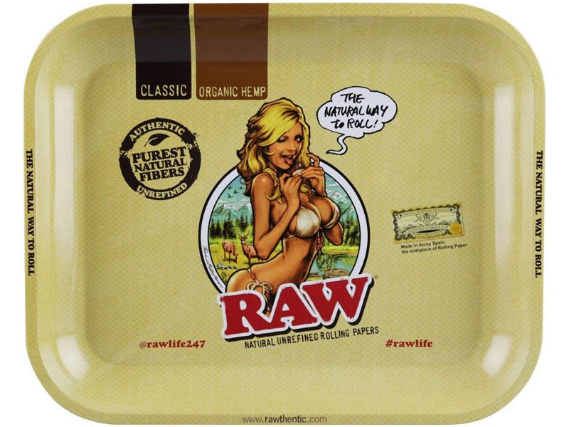 RAW - Rolling Tray - Drehunterlage Metall - Girl - 34 x 27,5