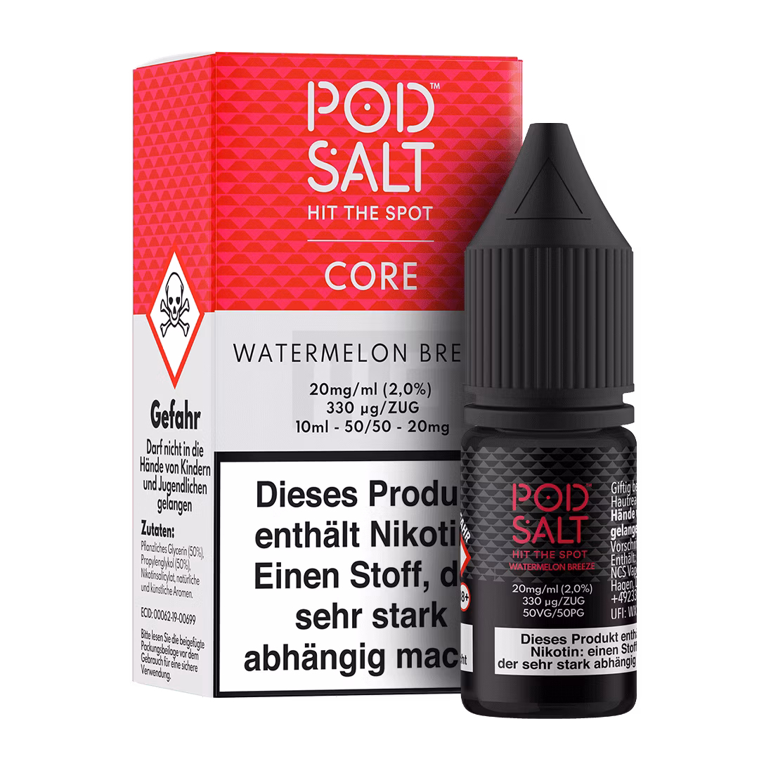 Pod Salt - Core - Watermelon Breeze - Nikotinsalz-Liquid - 10ml - 20mg