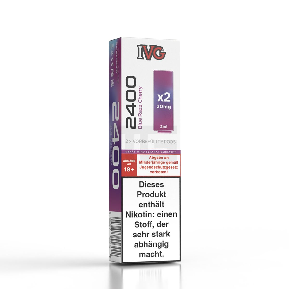 IVG - 2400 - Prefilled Pod - Blue Razz Cherry - 2ml - 2er Pack
