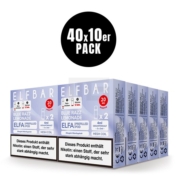 Elfbar - ELFA - Prefilled Pod - 2ml - 2er Pack - Blue Razz Lemonade