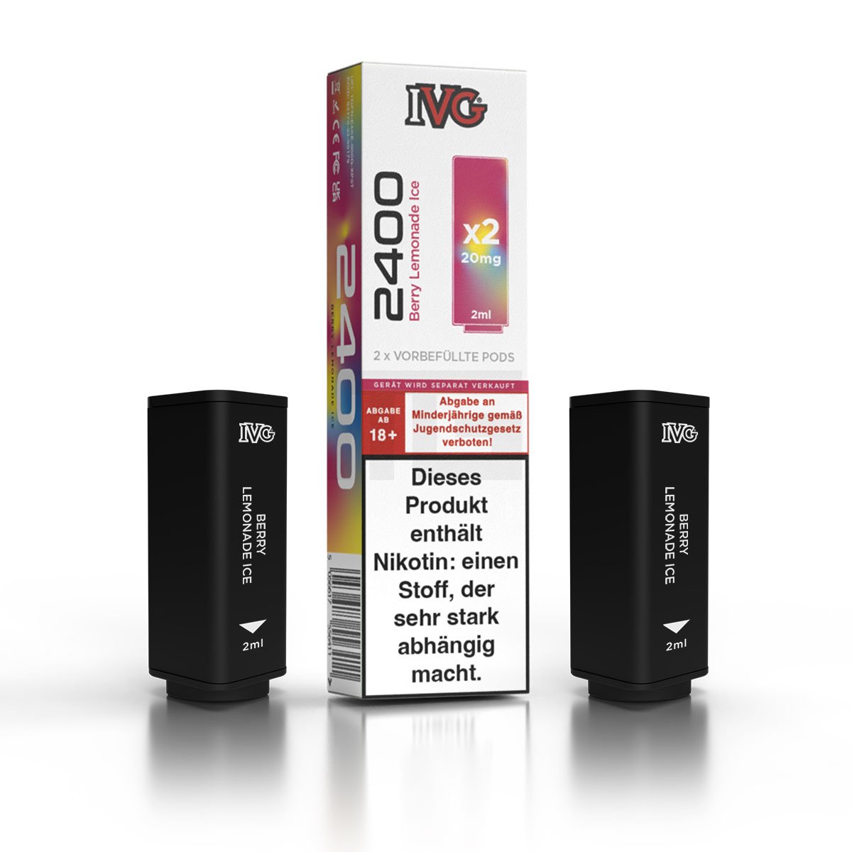 IVG - 2400 - Prefilled Pod - Berry Lemonade Ice - 2ml - 2er Pack